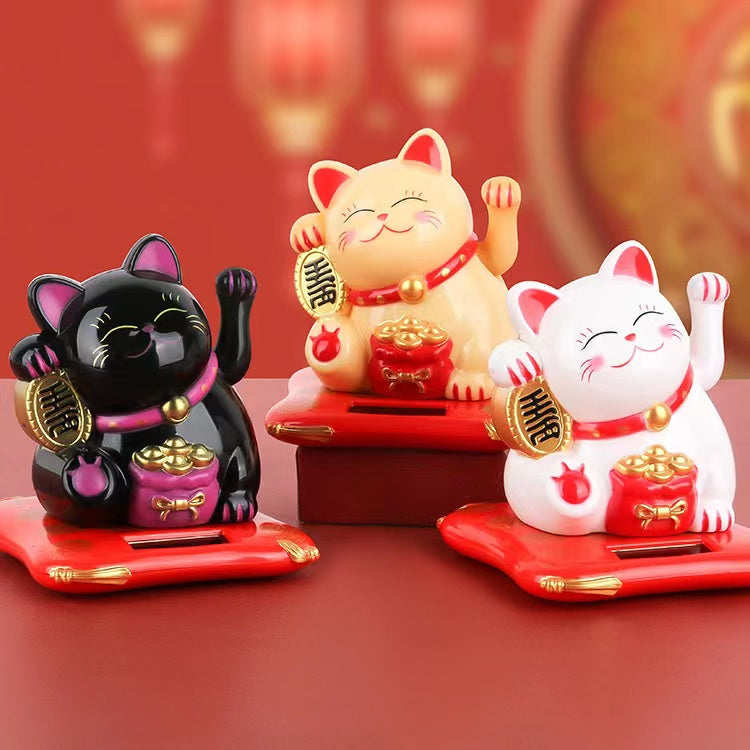 Link 6 Lucky Cat Waving By Solar Energy Light Energy