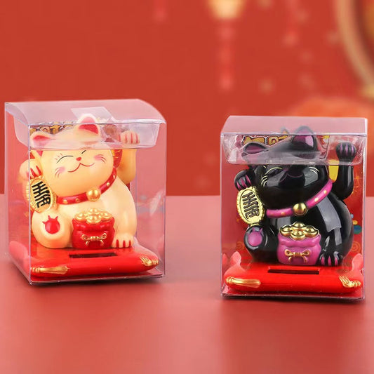 Link 6 Lucky Cat Waving By Solar Energy Light Energy