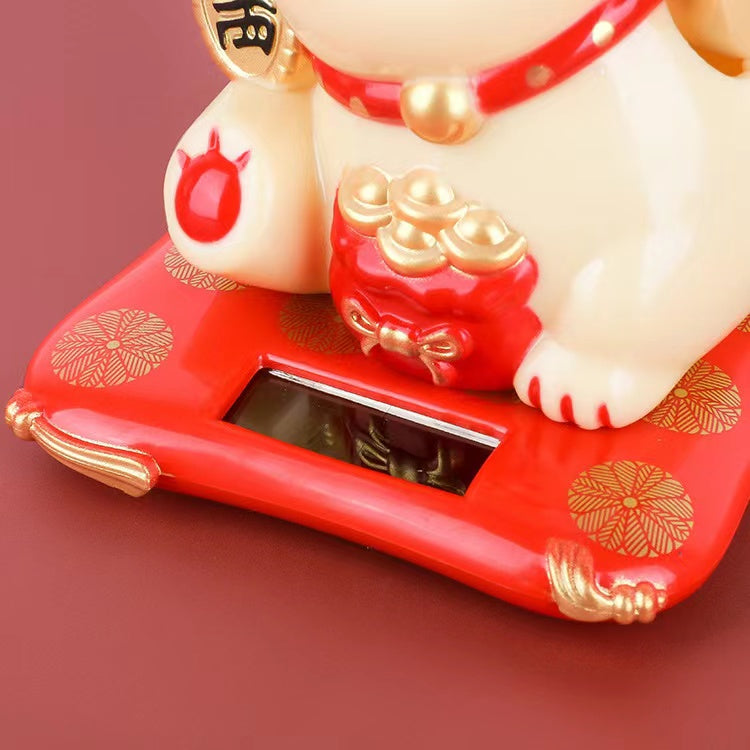 Link 6 Lucky Cat Waving By Solar Energy Light Energy